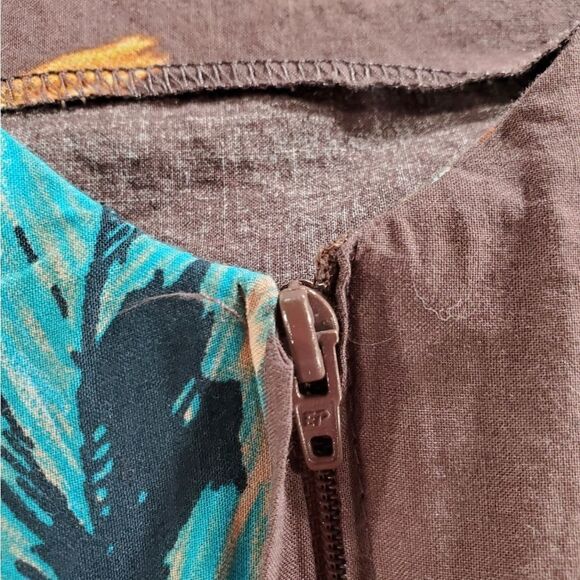 🔹️Wallis Brown Feather Print Belted Sleeveless Dress Size 12 - Picture 5 of 10